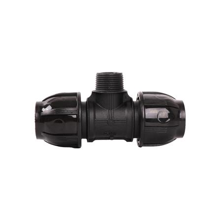 สามทางสวมล็อก PE เกลียวนอก SPRING 32 มม.X 1 นิ้ว_1