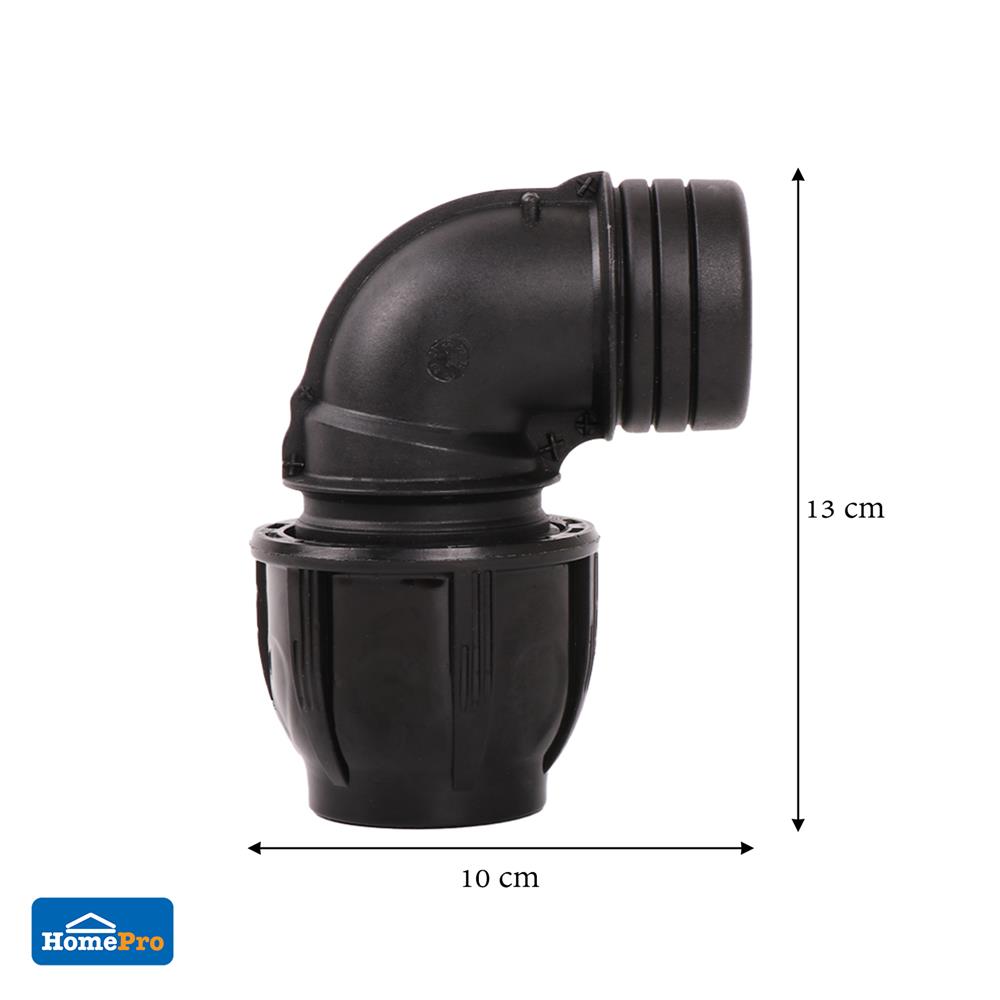 ข้องอสวมล็อก PE เกลียวใน SPRING 32 มม.X1 นิ้ว