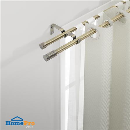 ราง 2 ชั้น ยืดหด HOME LIVING STYLE CANDERA 120-210 ซม. สีทองเหลือง_4