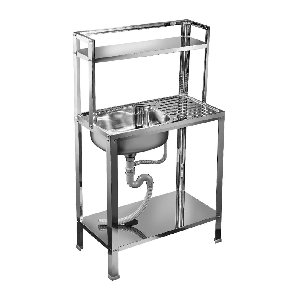 ซิงค์ขาตั้ง 1หลุม 1ที่พัก TECNOSTAR TT RACK 754013 สเตนเลส