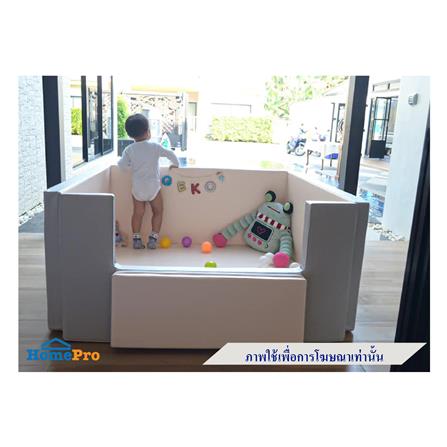 คอกกั้นเด็ก GEKO 3.5 ฟุต หนัง SILICONE สีเทา/ขาว_8