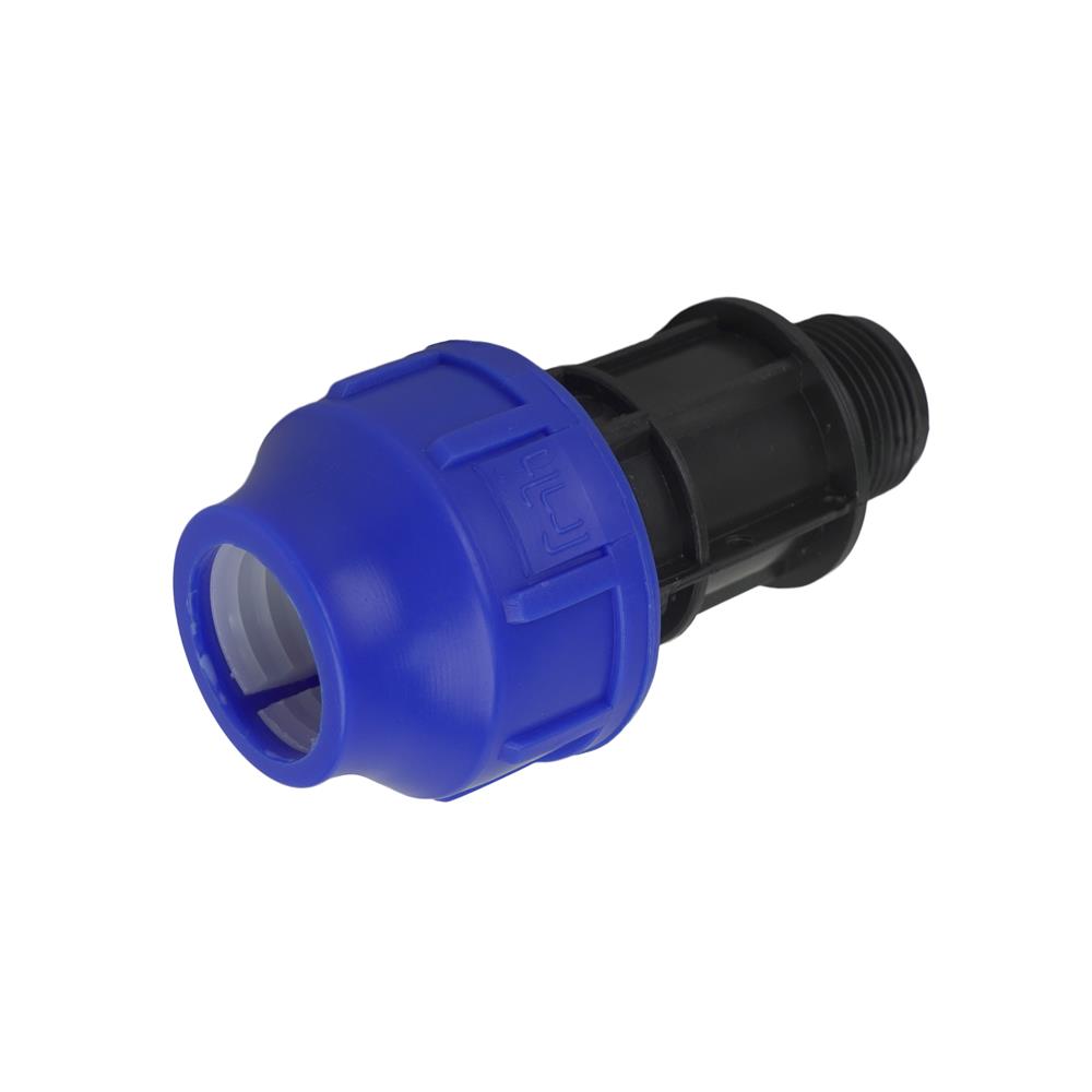 ข้อต่อตรงสวมล็อก PE เกลียวนอก SPRING 25 มม.X3/4 นิ้ว