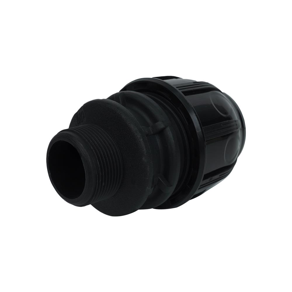 ข้อต่อตรงสวมล็อก PE เกลียวนอก SPRING 50 มม.X2 นิ้ว