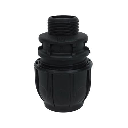 ข้อต่อตรงสวมล็อก PE เกลียวนอก SPRING 50 มม.X2 นิ้ว