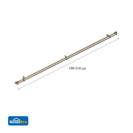 ราง 2 ชั้น ยืดหด HOME LIVING STYLE REEVER 180-310 ซม. ทองเหลือง_5