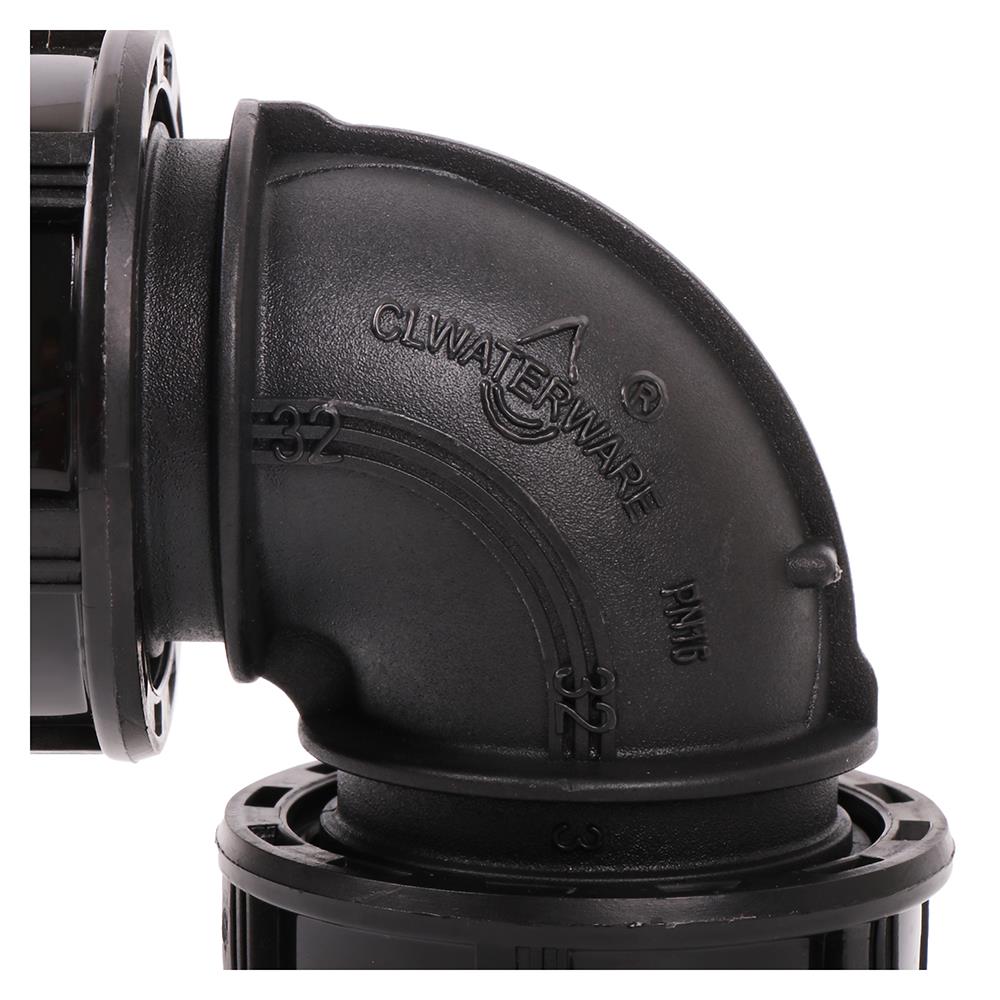 ข้องอสวมล็อก PE SPRING 32 มม.