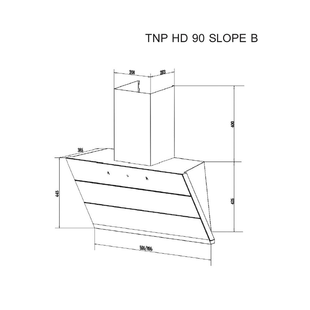 เครื่องดูดควันกระโจม TECNOPLUS HD90SLOPEB 90 ซม.
