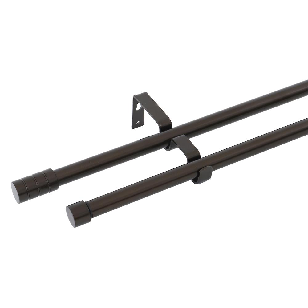 ราง 2 ชั้น ยืดหด HOME LIVING STYLE CANDERA 180-310 ซม. สีน้ำตาลเข้ม