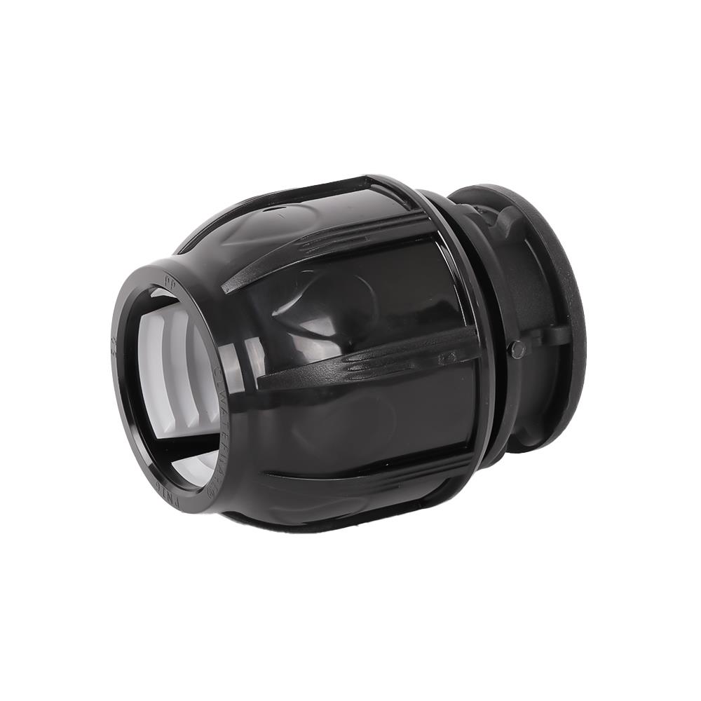 ฝาปิดปลายท่อสวมล็อค PE SPRING 50 มม. สีดำ