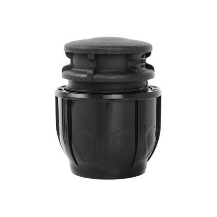 ฝาปิดปลายท่อสวมล็อค PE SPRING 50 มม. สีดำ