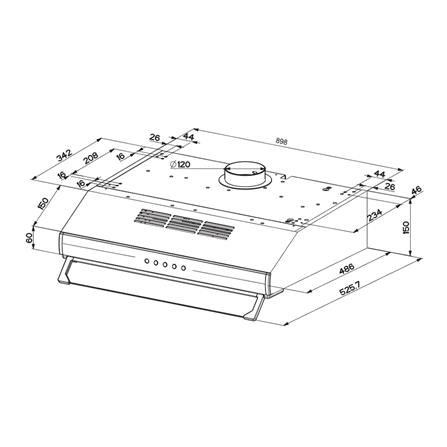 เครื่องดูดควันมาตรฐาน MEX 2740X90 90 ซม._1