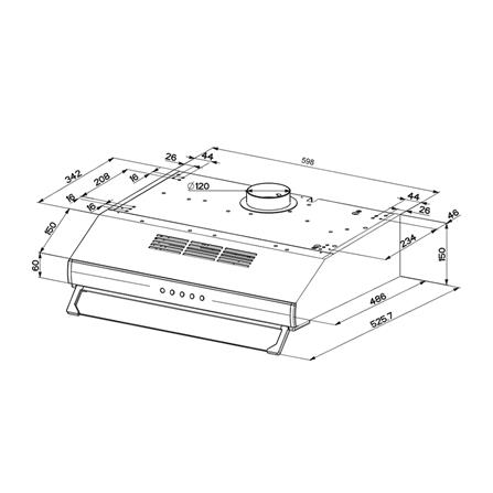 เครื่องดูดควันมาตรฐาน MEX 2740X60 60 ซม._2