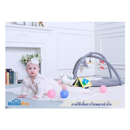 คอกกั้นเด็ก GEKO 2X2 ม. หนัง PU สีเทา/ขาว_4