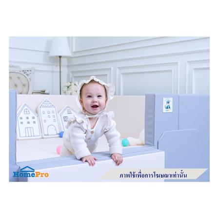 คอกกั้นเด็ก GEKO 2X2 ม. หนัง PU สีเทา/ขาว_5