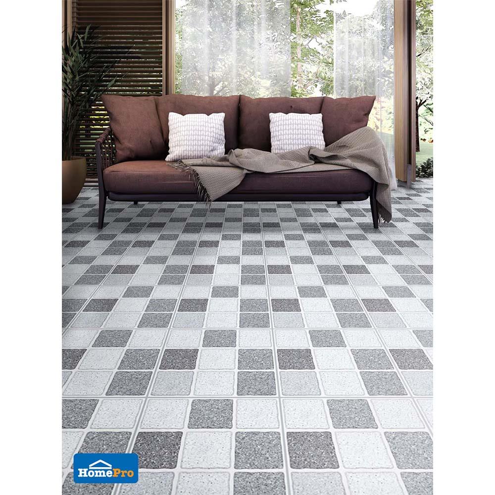 กระเบื้องพื้น 12x12 นิ้ว ภูผา ลานวาสนา เทา EXC 1M2