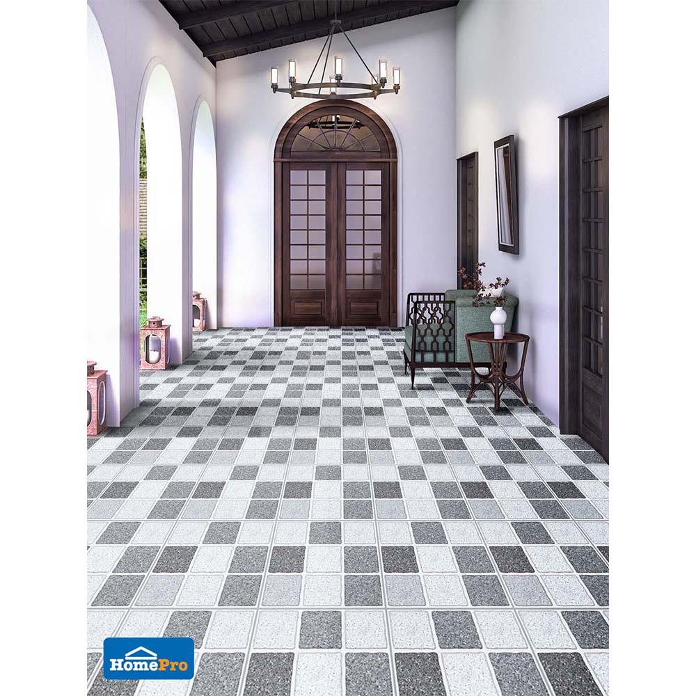 กระเบื้องพื้น 12x12 นิ้ว ภูผา ลานวาสนา เทา EXC 1M2