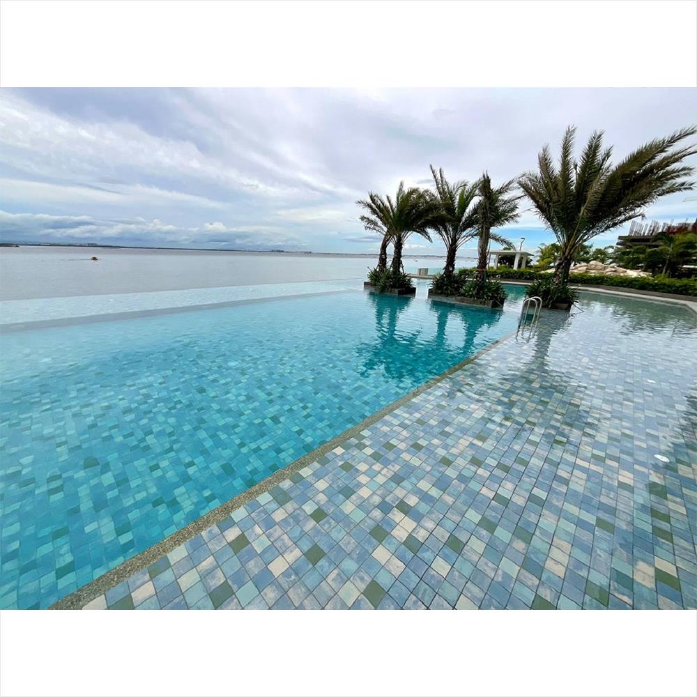 กระเบื้องสระว่ายน้ำ 4x4 นิ้ว KENZAI ควอทซ์ สโตน ดาโคตา 90P