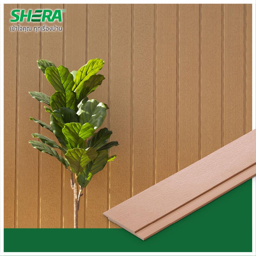 ไม้ฝา SHERA สเปลนดิด วิจิตรนนทรี ลายเสี้ยน 15X300X1 ซม. สีบีช