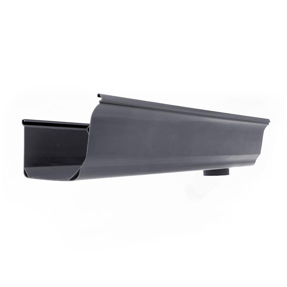 รางน้ำฝนพีวีซี เจาะรูขวา โอเค 4 ม. สีเทา