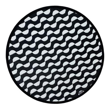 เสื่ออเนกประสงค์ MAT-ER CIRCLE WAVES 150x150 ซม. สีดำ-ขาว_0
