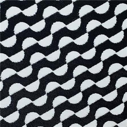 เสื่ออเนกประสงค์ MAT-ER CIRCLE WAVES 150x150 ซม. สีดำ-ขาว_2