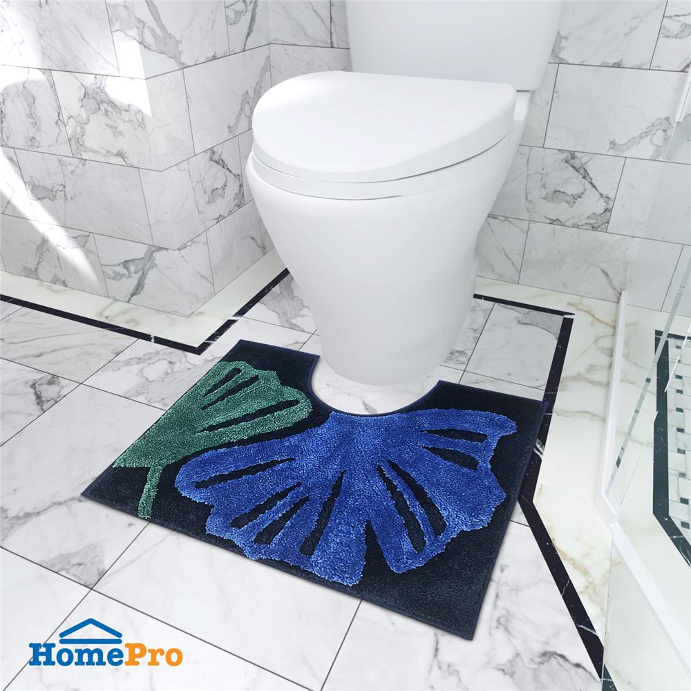 พรมห้องน้ำ HOME LIVING STYLE GINGKO สีน้ำเงิน