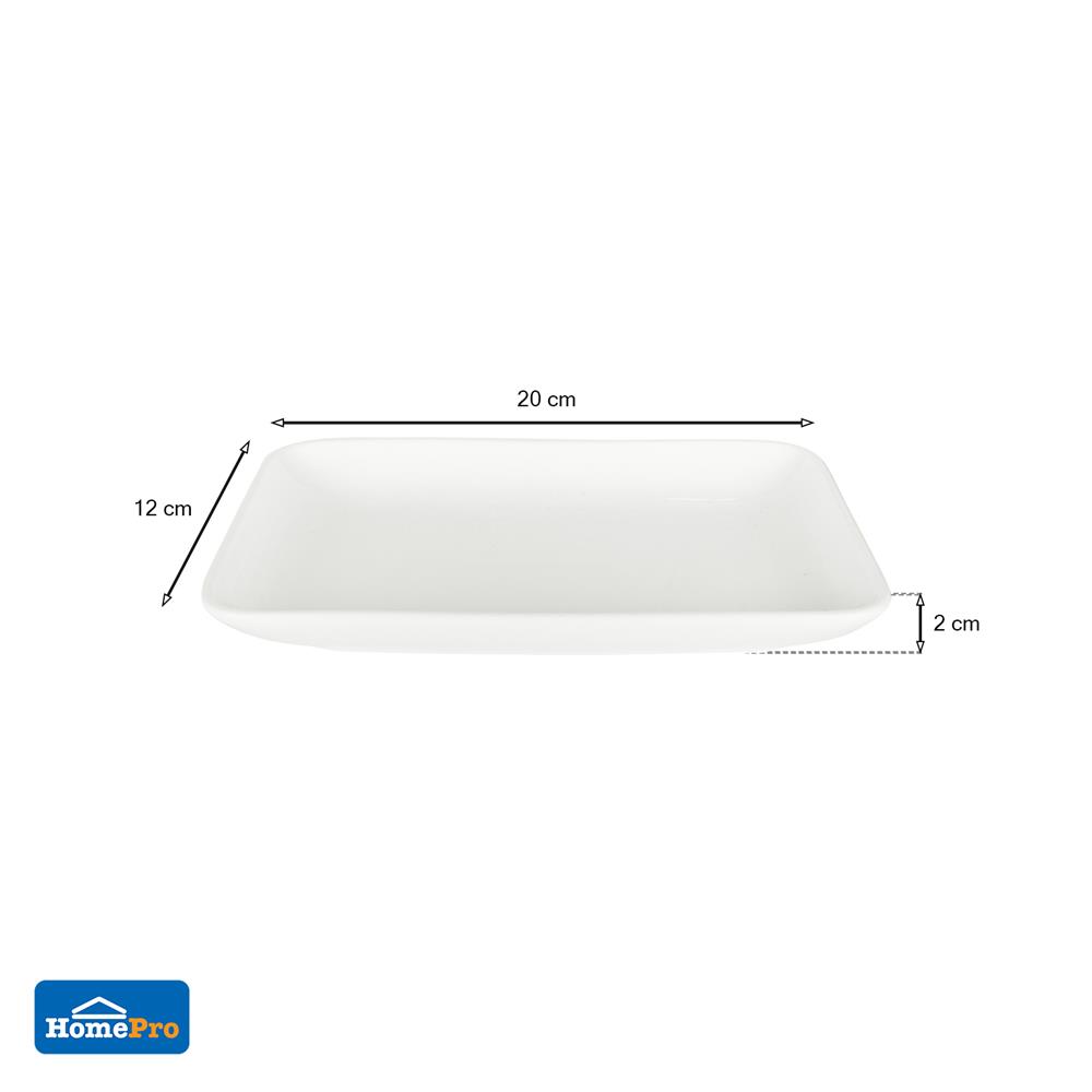 จาน PORCELAIN เหลี่ยม 8"x5" KECH SNOW