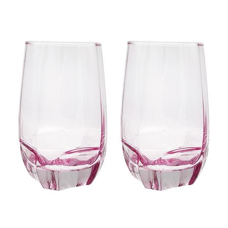 แก้วน้ำ 415ml OCEAN GLASS CHARISMA แพ็ค 2 ใบ ชมพู