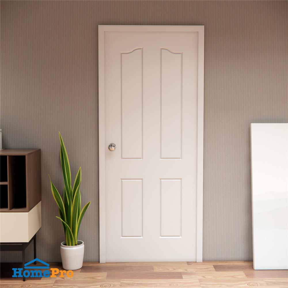 ประตูภายใน UPVC AZLE ET73 80X200 ซม. สีขาว+วงกบ เจาะลูกบิด