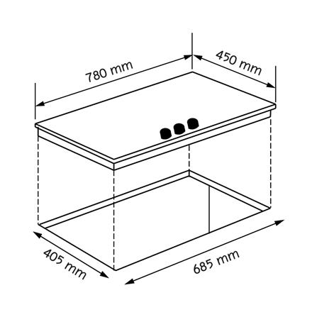 เตาฝังแก๊ส AXIA BOTTEGA78-3G 78 ซม._5