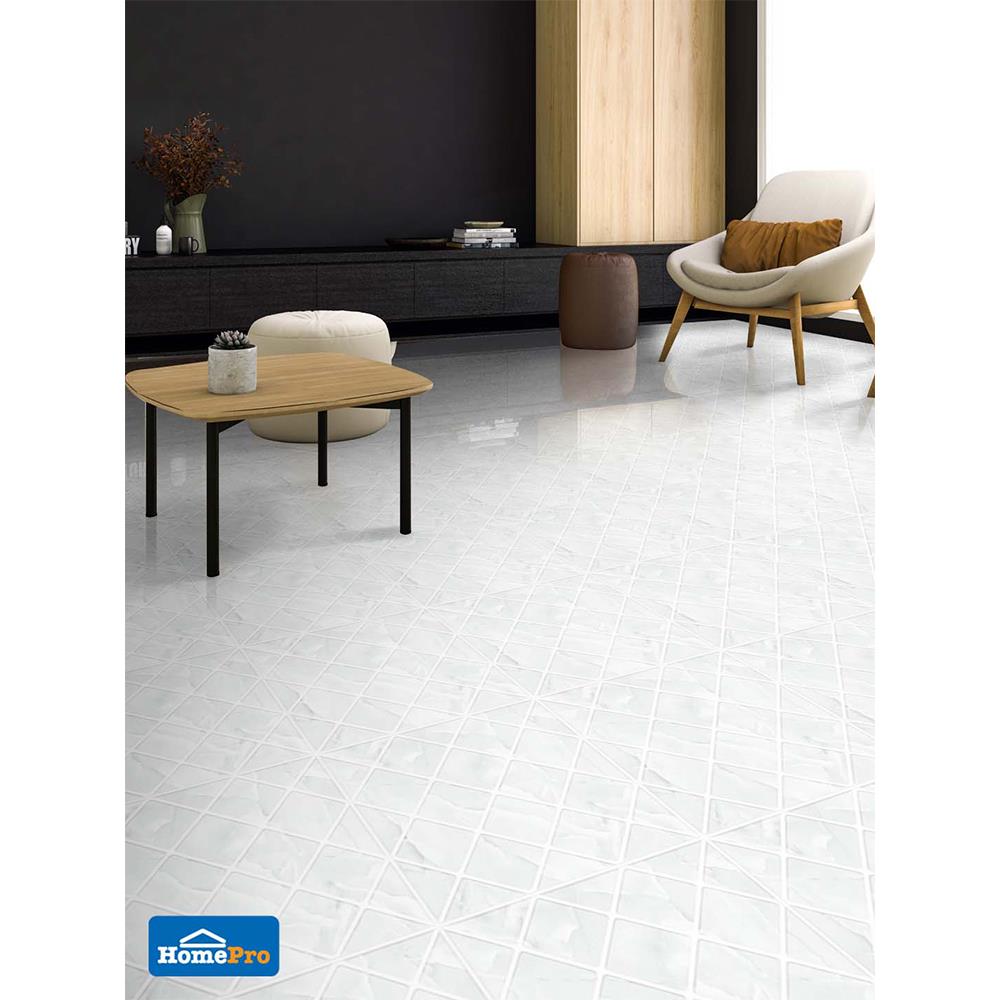 กระเบื้องพื้น 16x16 นิ้ว ภูผา วังวารี เทา A 0.96M2