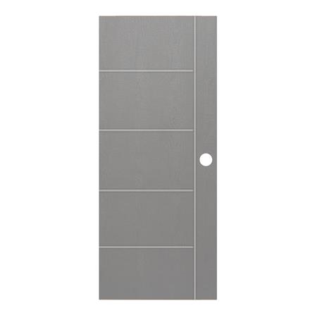 ประตูภายนอก UPVC เจาะลูกบิด MODERNWOOD MWNR004 80x200 ซม. สีเทา