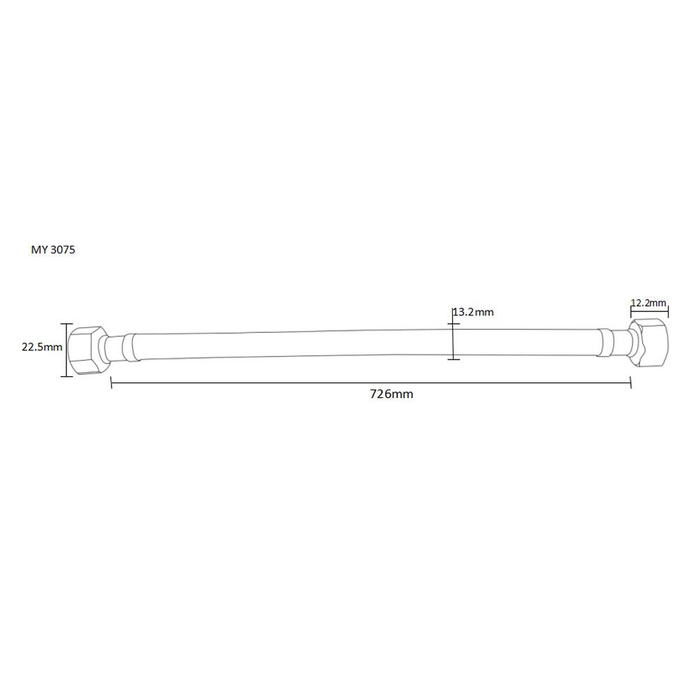 สายน้ำดีสเตนเลสน้ำอุ่น-น้ำเย็น MOYA MY 1165309 30 นิ้ว