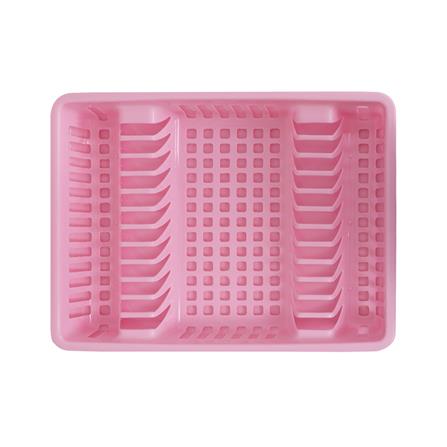 ชั้นคว่ำจานพลาสติกพร้อมถาดรอง SN 9883/1 สีชมพู_2