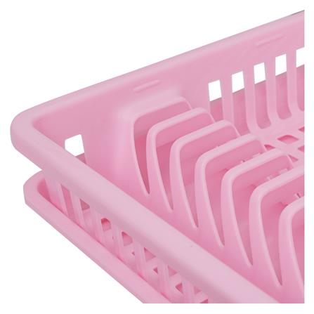 ชั้นคว่ำจานพลาสติกพร้อมถาดรอง SN 9883/1 สีชมพู_3