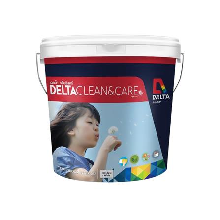 สีน้ำทาภายใน DELTA CLEAN&CARE BASE B กึ่งเงา 1 แกลลอน