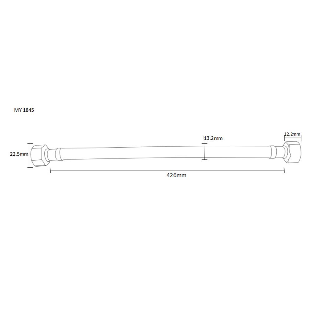 สายน้ำดีสเตนเลสน้ำอุ่น-น้ำเย็น MOYA MY 1165329 18 นิ้ว