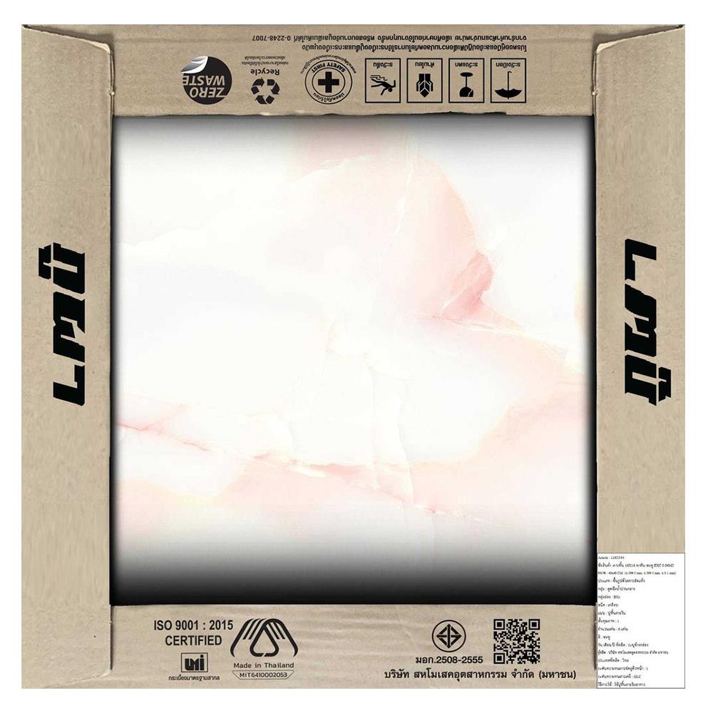 กระเบื้องพื้น 16x16 นิ้ว ภูผา พาฝัน ชมพู A 0.96M2