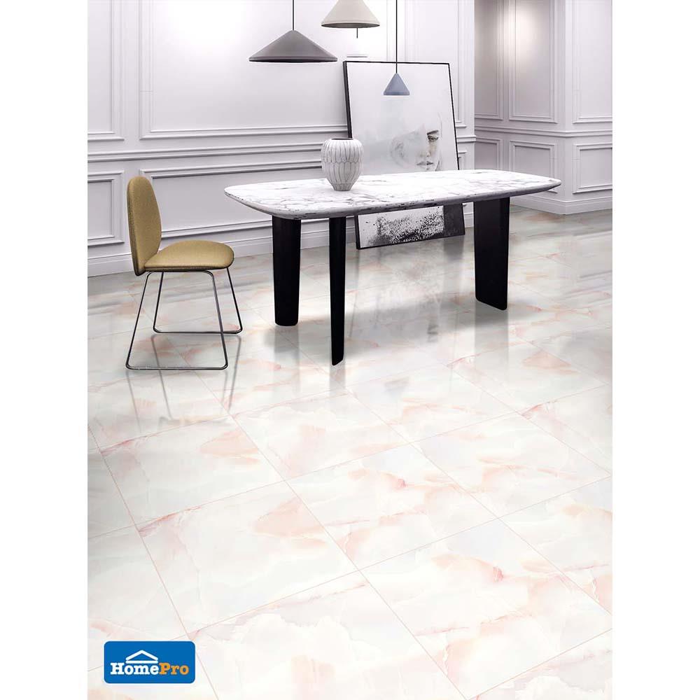 กระเบื้องพื้น 16x16 นิ้ว ภูผา พาฝัน ชมพู A 0.96M2