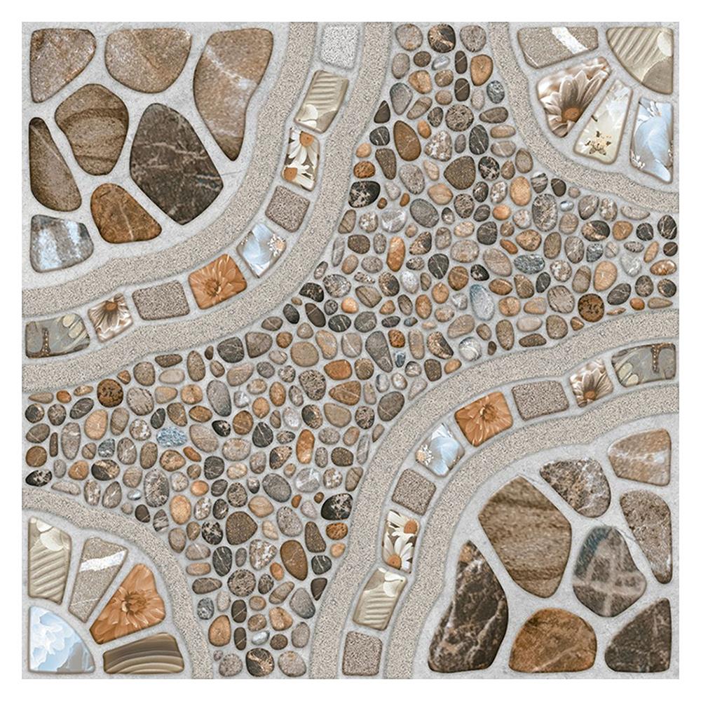 กระเบื้องพื้น 16x16 นิ้ว ภูผา กรวดแก้ว น้ำตาล A 0.96M2