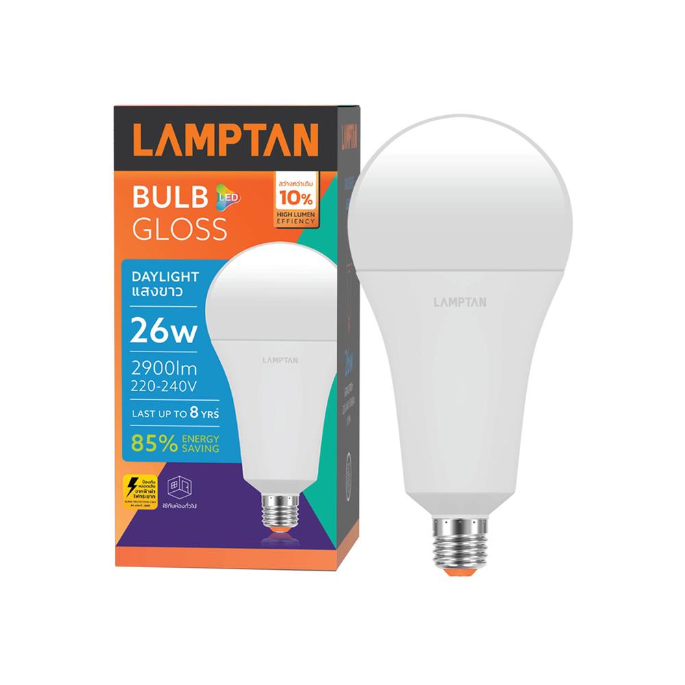 หลอด LED LAMPTAN A90 BULB GLOSS 26 วัตต์ DAYLIGHT E27