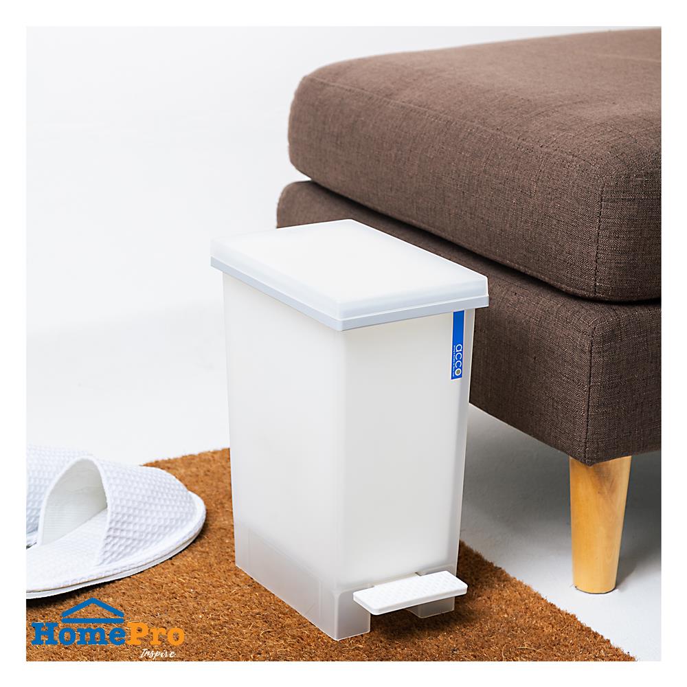 ถังขยะเหยียบ ACCO SAAN 5 ลิตร สีขาวขุ่น