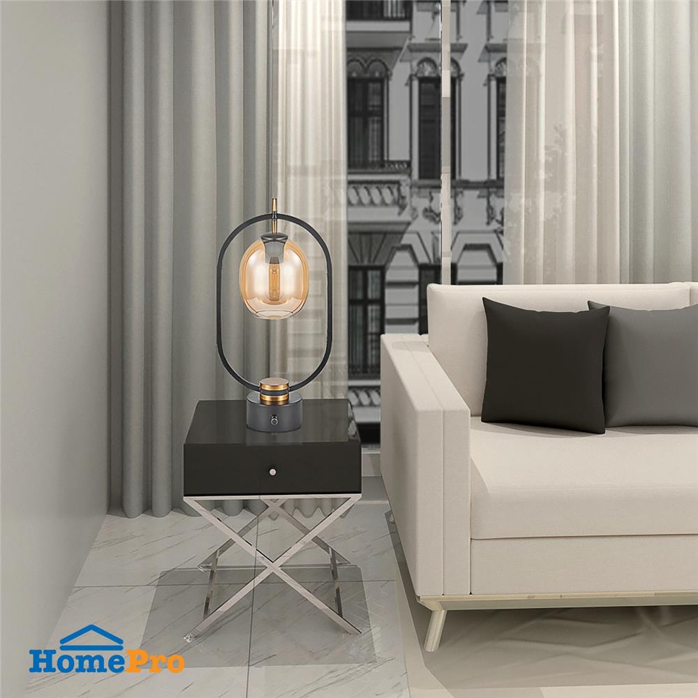 ไฟตั้งโต๊ะ CARINI T190363 สีน้ำตาล/ดำ/ทอง