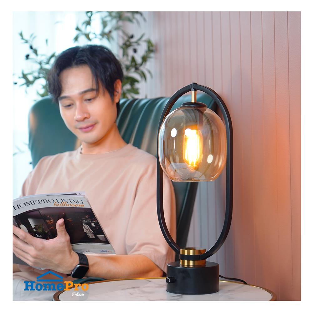 ไฟตั้งโต๊ะ CARINI T190363 สีน้ำตาล/ดำ/ทอง