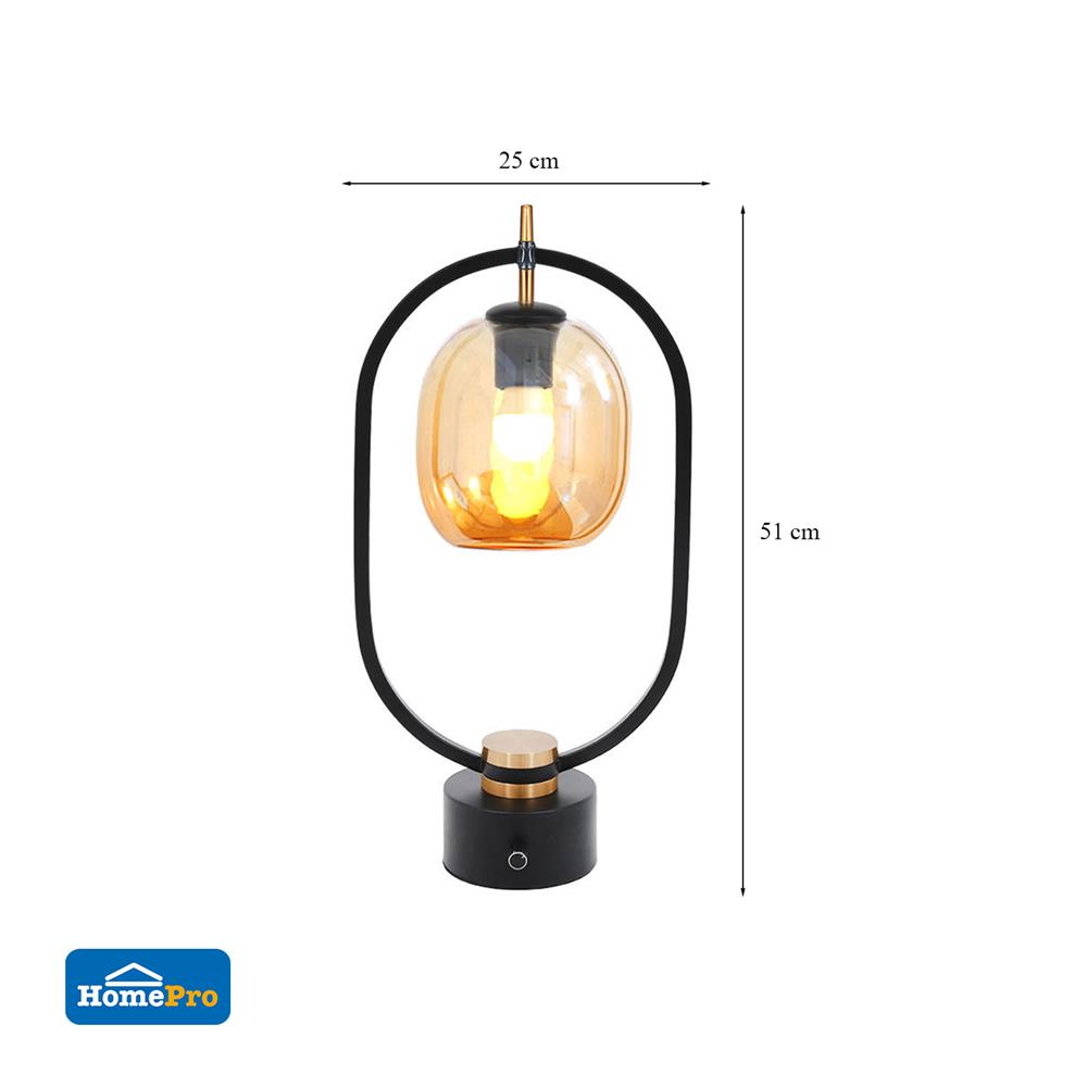 ไฟตั้งโต๊ะ CARINI T190363 สีน้ำตาล/ดำ/ทอง