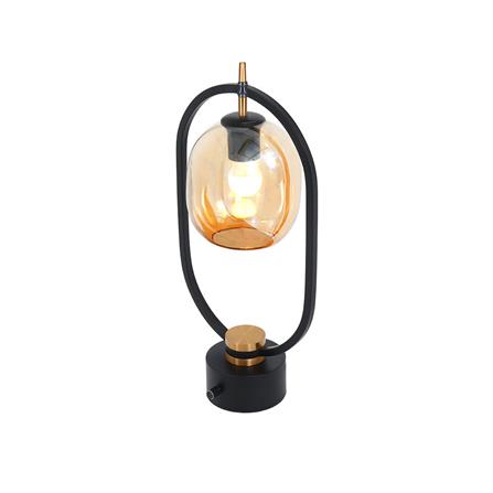 ไฟตั้งโต๊ะ CARINI T190363 สีน้ำตาล/ดำ/ทอง_2