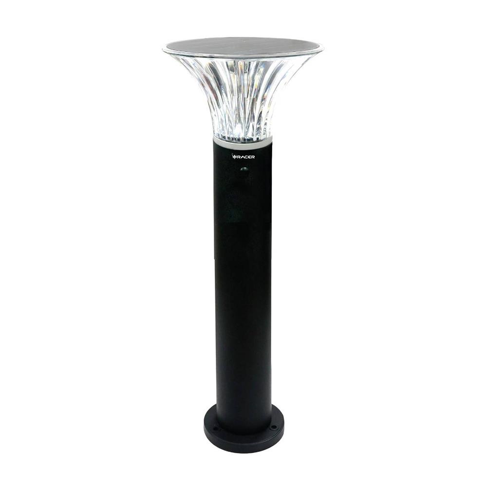 ไฟทางเดิน SOLAR RACER BOLLARD 3 วัตต์ WARMWHITE สีดำ