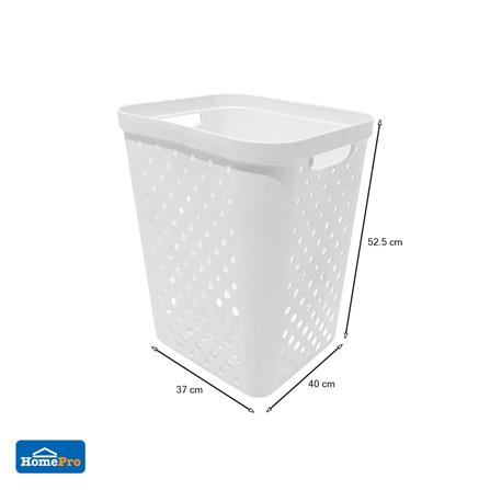 ตะกร้าผ้า STACKO MONO ไซซ์ L สีขาว_3