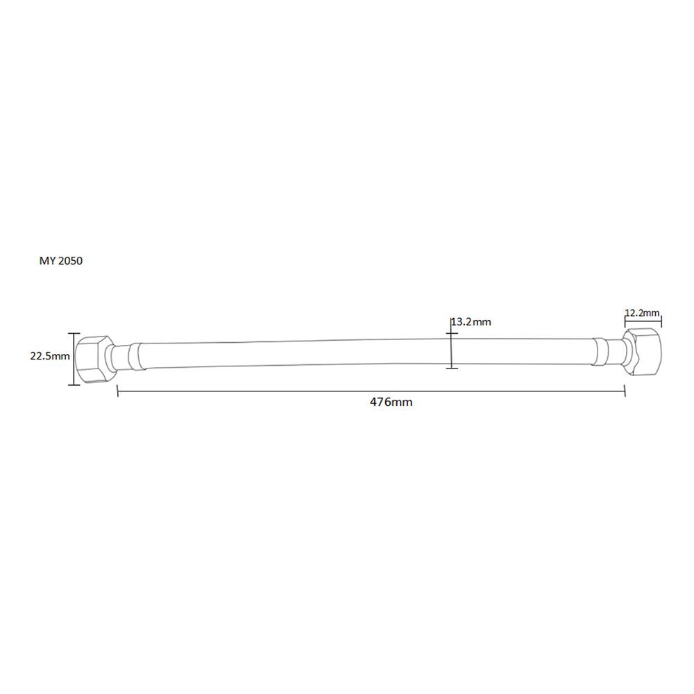 สายน้ำดีสเตนเลสน้ำอุ่น-น้ำเย็น MOYA MY 1165426 20 นิ้ว