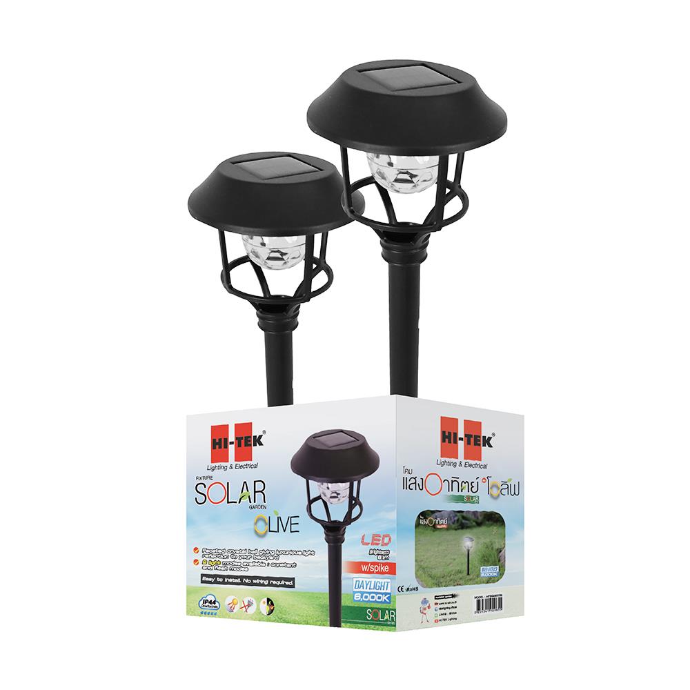 ไฟทางเดิน SOLAR HI-TEK HFSG03003B 0.36 วัตต์ DAYLIGHT สีดำ